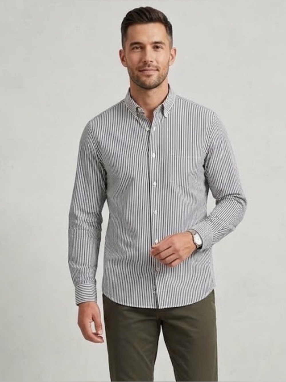 Everlane Striped Button Down Shirt Mens Size XXL